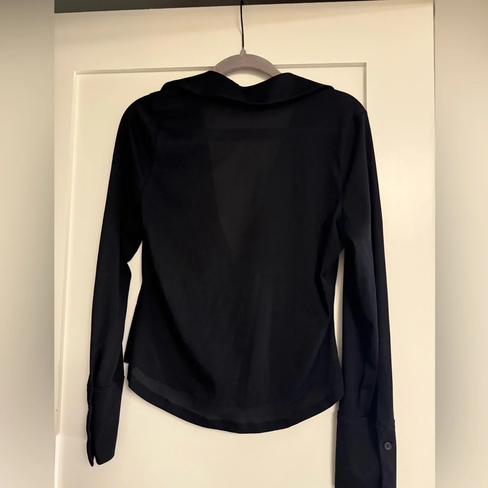 Medium Abercrombie Black Semi Sheer Button Down - Picture 3 of 3